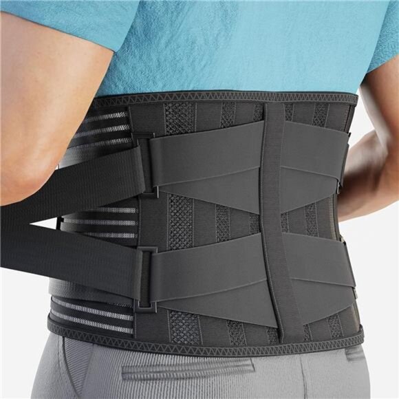 Modvel Back Braces for Lower Back Pain Relief with 6 Stays, Breathable Back - Picture 8 of 14